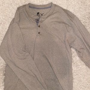 Hanes BEEFY Long Sleeve Henley Tee